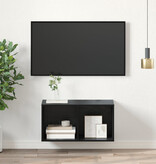 VidaXL Wandbevestigde TV-kast Zwart eiken 37x37x72 cm Geengineerd Hout
