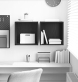 VidaXL Muurkasten 2 stuks Zwarte Eiken 37x37x37 cm Samengesteld Hout