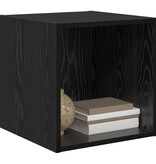 VidaXL Muurkasten 2 stuks Zwarte Eiken 37x37x37 cm Samengesteld Hout