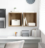 VidaXL Wandkasten 2 stuks Artisan Eiken 37x37x37 cm Gelaagd Hout