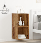 VidaXL Wandkasten 2 Stuks Oud Hout 37x37x37 cm Bewerkt Hout
