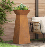 VidaXL Plantenstandaard Verweerd staal 40 x 40 x 101 cm