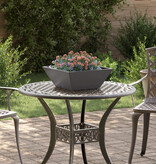 VidaXL Metalen Plantenbak Zwart Metaal 40 x 40 x 15 cm Plantenbakken