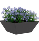 VidaXL Metalen Plantenbak Zwart Metaal 40 x 40 x 15 cm Plantenbakken