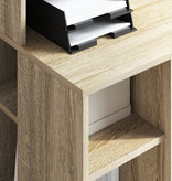 VidaXL Bureau met Opslag Sonoma Eiken 90x48x101.5 cm Engineered Wood