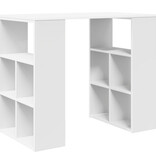 VidaXL Witte Hoekbureau Wit MDF Gemiddeld Opslag Witte Hoekbureau