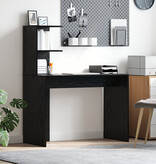 VidaXL Zwart Eiken Schrijfbureau Zwart Eiken MDF, laminaat Compact