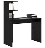 VidaXL Zwart Eiken Schrijfbureau Zwart Eiken MDF, laminaat Compact