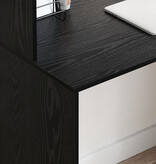 VidaXL Zwart Eiken Schrijfbureau Zwart Eiken MDF, laminaat Compact