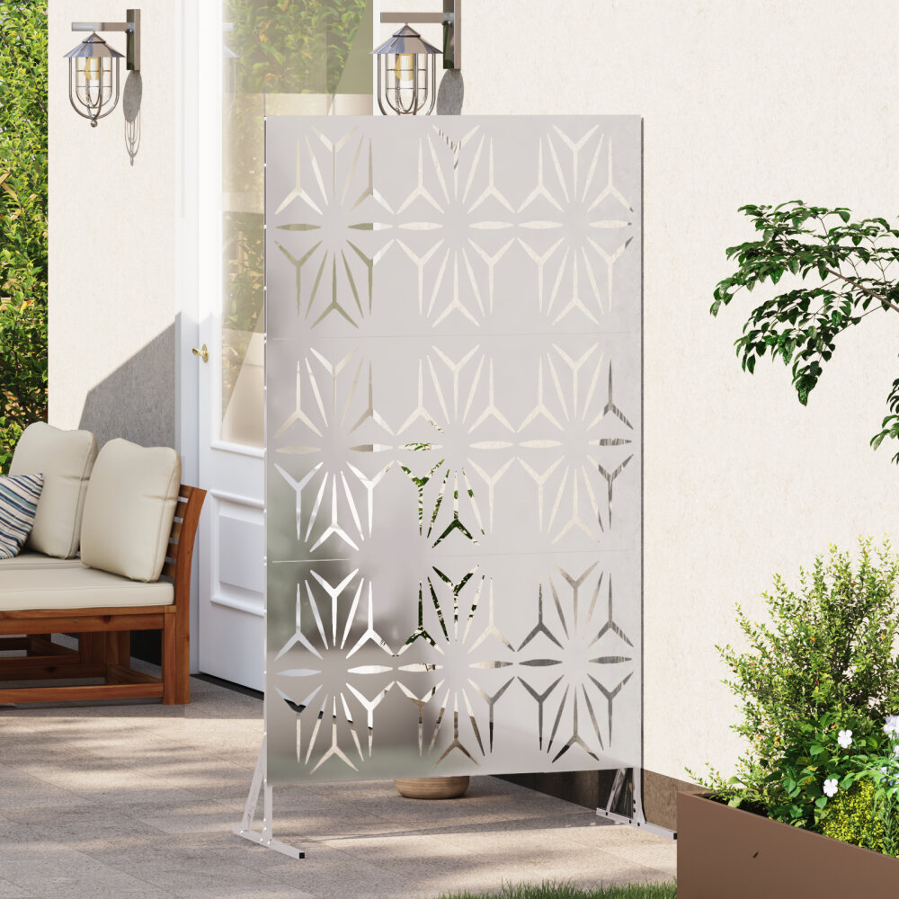 VidaXL Roestvrijstalen Hek Paneel Roestvrijstaal Hoog Decoratieve Inlays