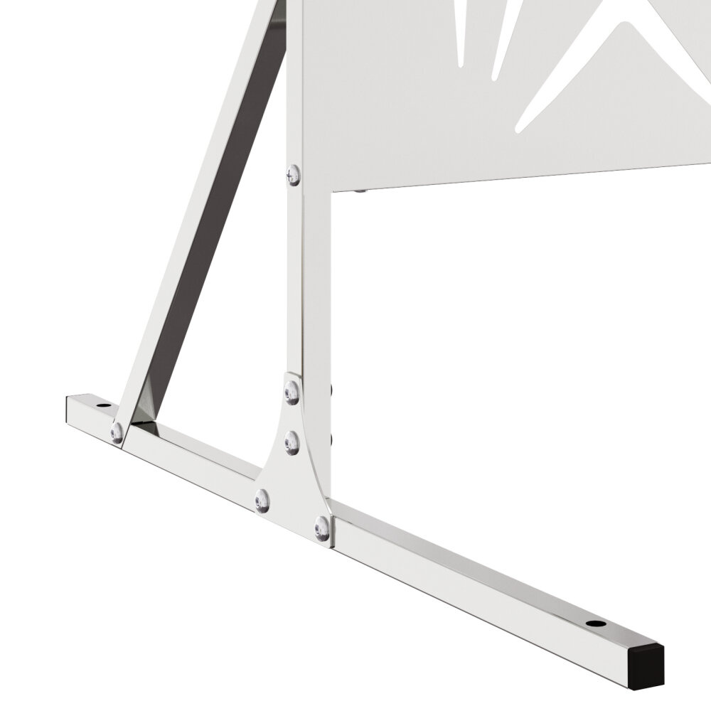 VidaXL Roestvrijstalen Hek Paneel Roestvrijstaal Hoog Decoratieve Inlays