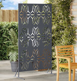 VidaXL Metalen Hekpaneel Anthraciet Metaal Groot Patroon