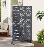 VidaXL Metalen Hekpaneel Anthraciet Metaal Groot Patroon