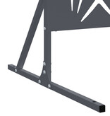 VidaXL Metalen Hekpaneel Anthraciet Metaal Groot Patroon