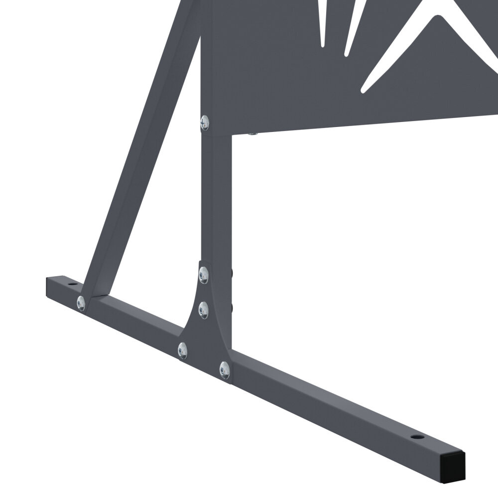 VidaXL Metalen Hekpaneel Anthraciet Metaal Groot Patroon