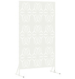 VidaXL Metaal Hek Paneel Wit Metaal Groot Decoratieve Inzetstukken