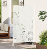 VidaXL Metaal Hek Paneel Wit Metaal Groot Decoratieve Inzetstukken