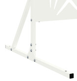 VidaXL Metaal Hek Paneel Wit Metaal Groot Decoratieve Inzetstukken