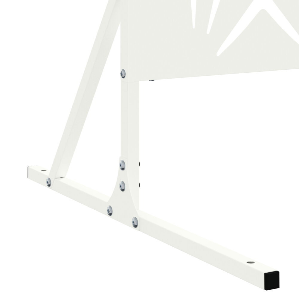 VidaXL Metaal Hek Paneel Wit Metaal Groot Decoratieve Inzetstukken