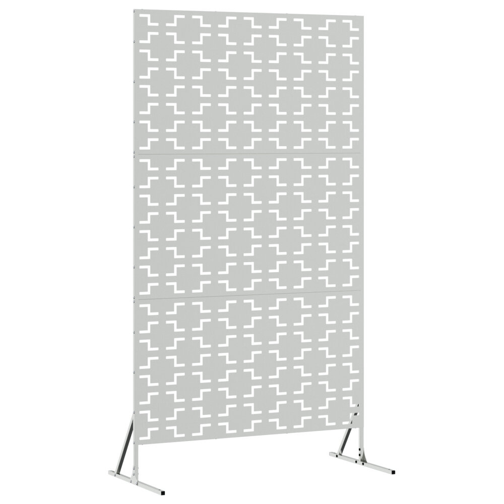 VidaXL Gegalvaniseerd stalen hekpaneel Gegalvaniseerd staal Enkeld paneel