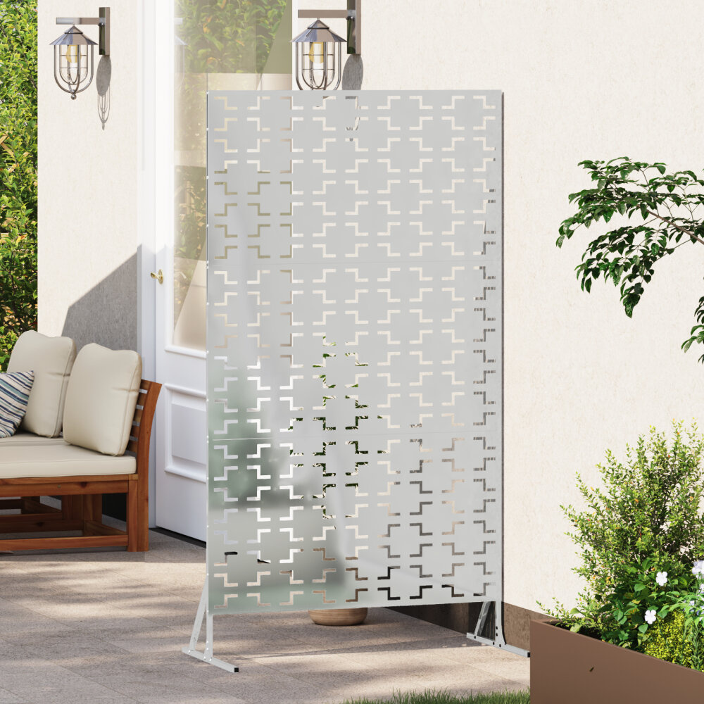 VidaXL Gegalvaniseerd stalen hekpaneel Gegalvaniseerd staal Enkeld paneel