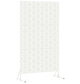 VidaXL Metalen Hekpaneel Wit Metaal Groot Decoratieve Inzetstukken