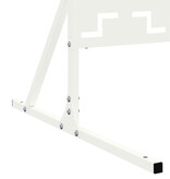 VidaXL Metalen Hekpaneel Wit Metaal Groot Decoratieve Inzetstukken