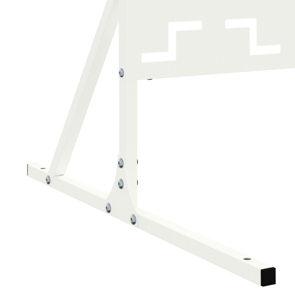 VidaXL Metalen Hekpaneel Wit Metaal Groot Decoratieve Inzetstukken