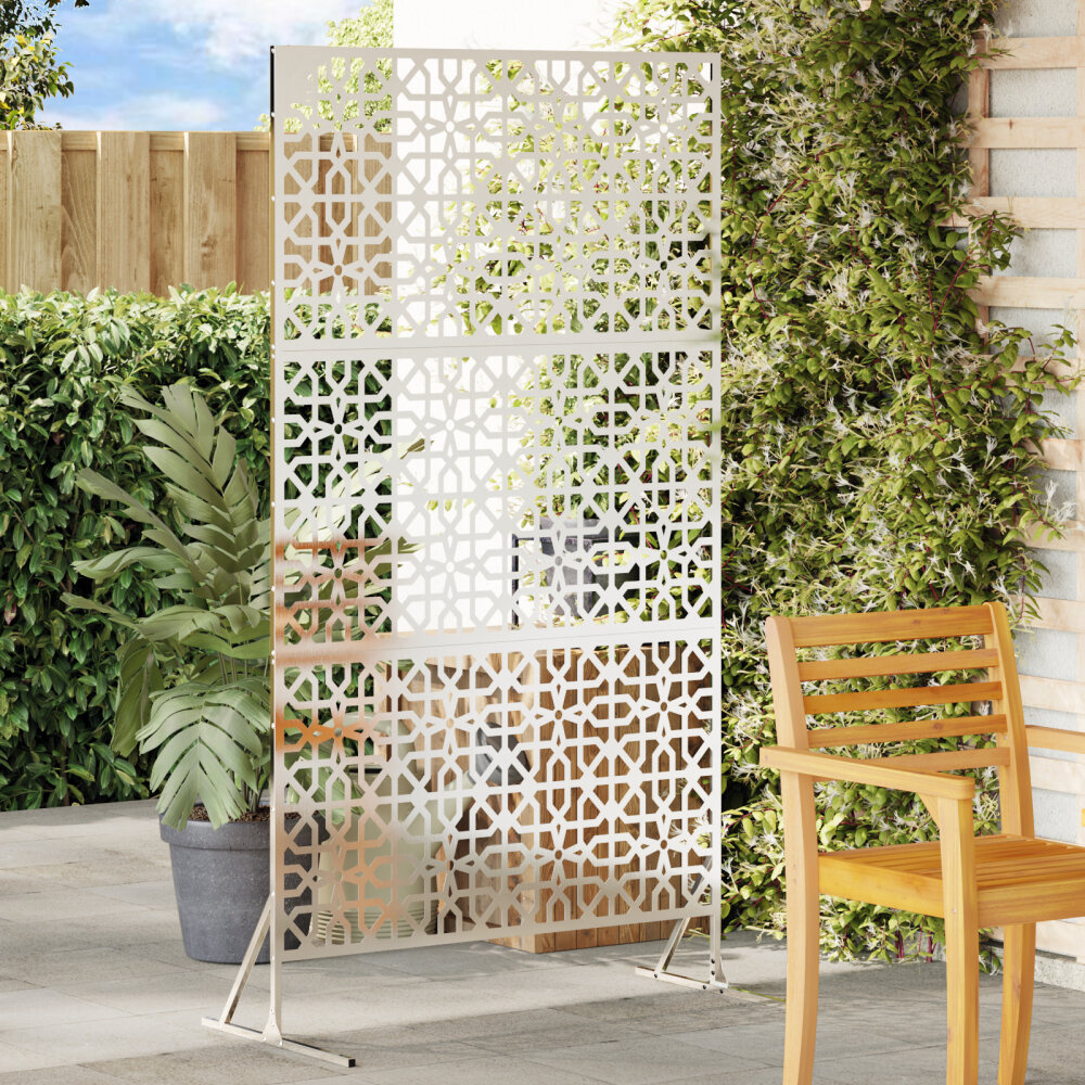 VidaXL Roestvrijstalen Hekpaneel Roestvrijstaal Groot Patroon