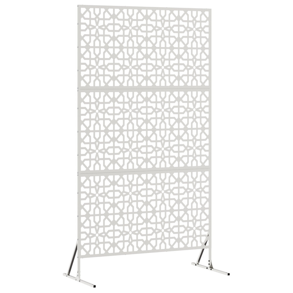 VidaXL Roestvrijstalen Hekpaneel Roestvrijstaal Groot Patroon