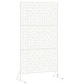 VidaXL Bloemenhek paneel Wit Metaal Middelgroot Decoratieve inzetstukken