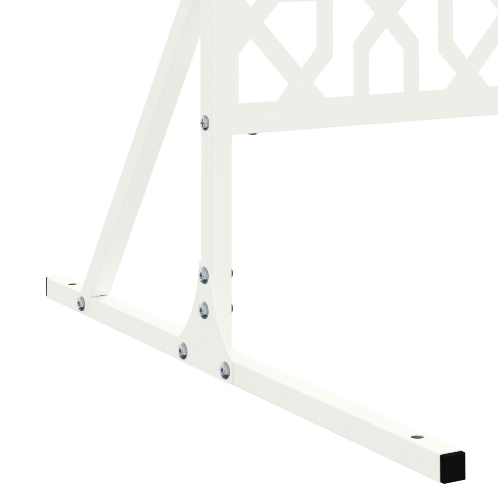 VidaXL Bloemenhek paneel Wit Metaal Middelgroot Decoratieve inzetstukken