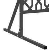 VidaXL Metalen Schuttingpaneel Zwart Metaal Groot Patroon