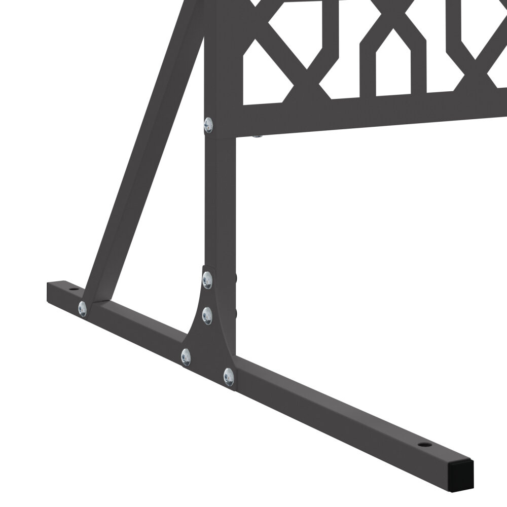 VidaXL Metalen Schuttingpaneel Zwart Metaal Groot Patroon