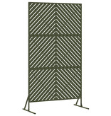 VidaXL Metalen hekpaneel Olijfgroen Metaal Groot Patroon