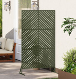 VidaXL Metalen hekpaneel Olijfgroen Metaal Groot Patroon
