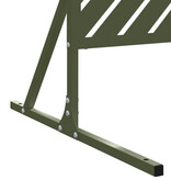 VidaXL Metalen hekpaneel Olijfgroen Metaal Groot Patroon