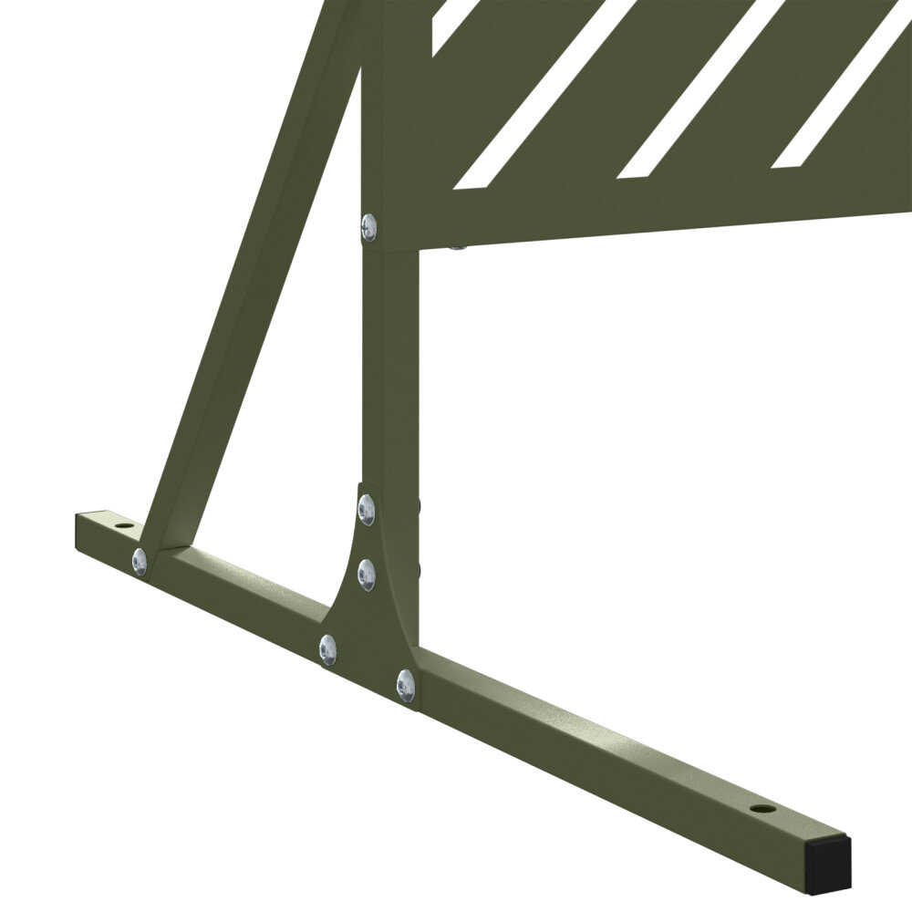 VidaXL Metalen hekpaneel Olijfgroen Metaal Groot Patroon