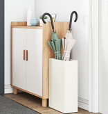 VidaXL Paraplubak Wit Hout Middelgroot Opbergruimte Paraplubak