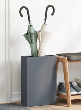 VidaXL Paraplubak Anthraciet Metaal Middelgroot Paraplubak Rechthoekig