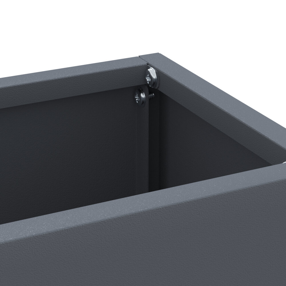 VidaXL Paraplubak Anthraciet Metaal Middelgroot Paraplubak Rechthoekig