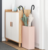 VidaXL Paraplubak Roze Metaal Middelgroot Roze Paraplubak Rechthoekig