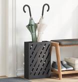 VidaXL Paraplubak Zwart Metaal Medium Paraplubak Rechthoekig Modern