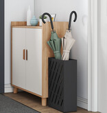 VidaXL Paraplubak Zwart Metaal Medium Paraplubak Rechthoekig Modern