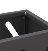 VidaXL Paraplubak Zwart Metaal Medium Paraplubak Rechthoekig Modern