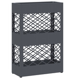 VidaXL Paraplubak Anthraciet Metaal Middel Paraplubak Rechthoekig