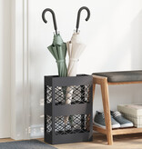 VidaXL Parapluhouder Zwart Gepoedercoat staal Standaard Duurzaam