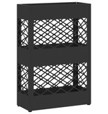 VidaXL Parapluhouder Zwart Gepoedercoat staal Standaard Duurzaam