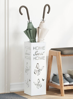 VidaXL Paraplubak Wit Metaal Standaard Duurzaam Paraplubak