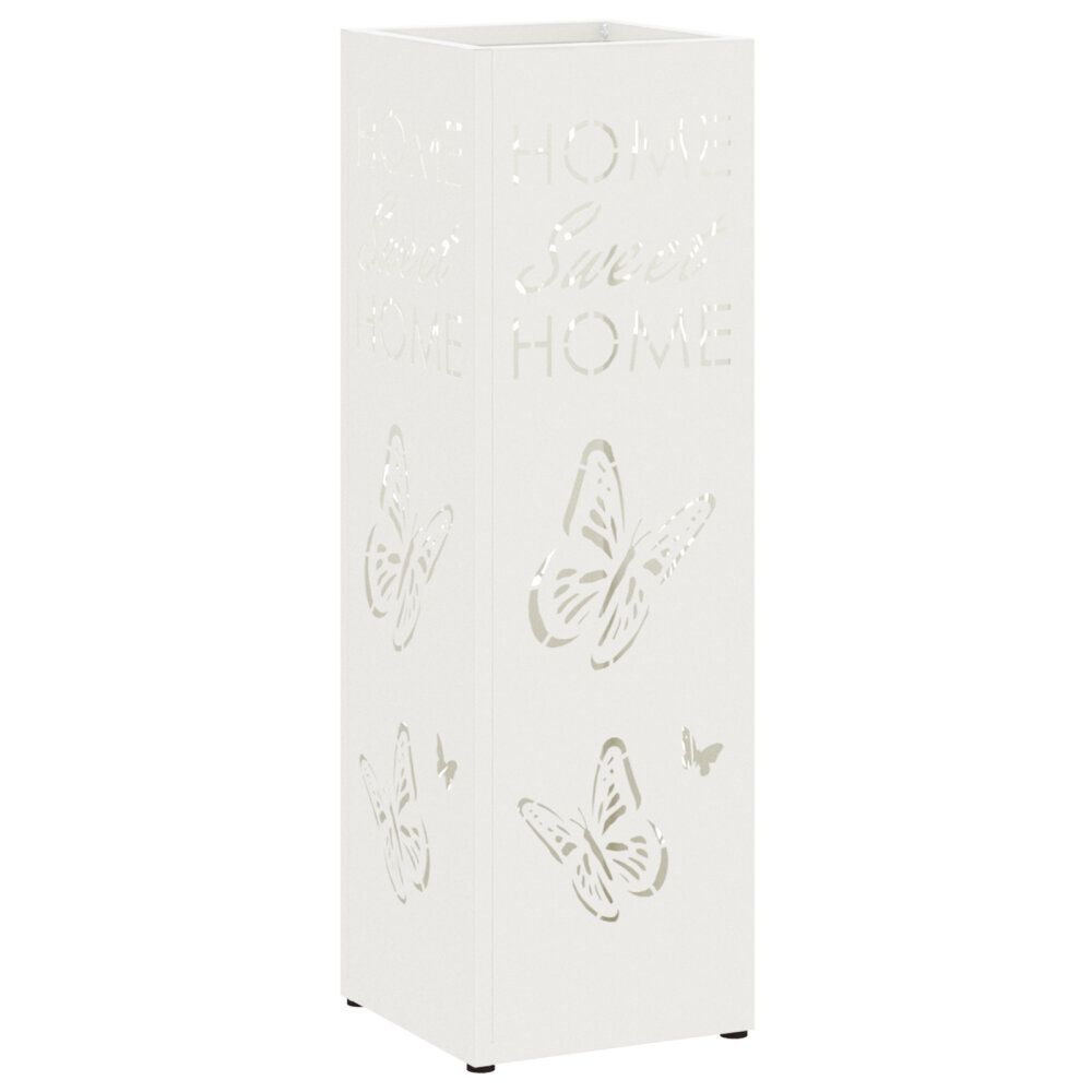 VidaXL Paraplubak Wit Metaal Standaard Duurzaam Paraplubak